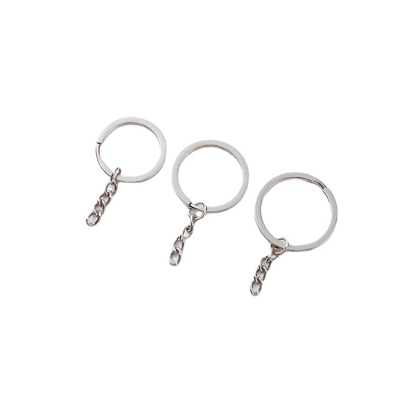 Manufacturer Supplies 25 Keychains, 30 Flat Circles, 4 Sections Chains, Acrylic DIY Jewelry Keychains, Round Buckle Accessories