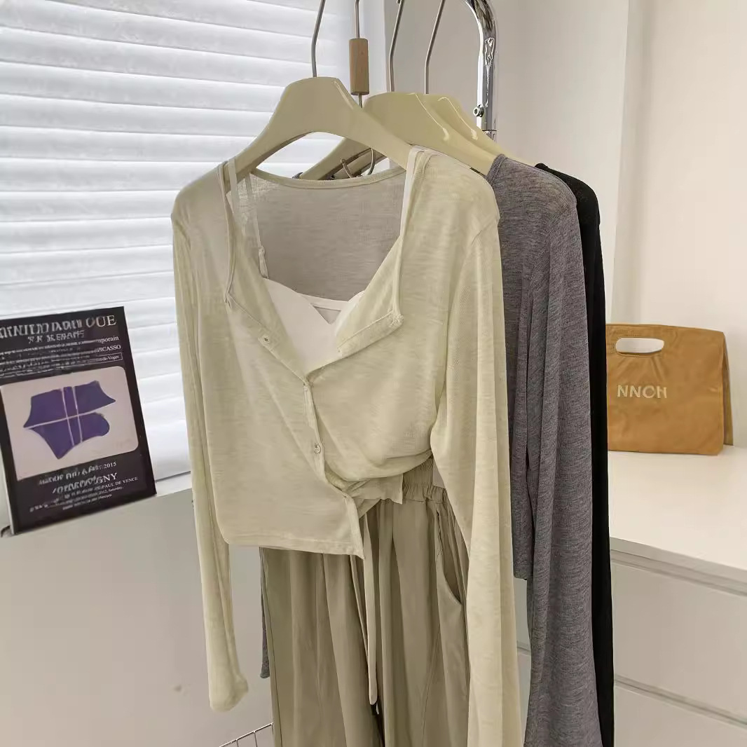 Летний кардиган для защиты от солнца, вязаный шаль для маленьких людей