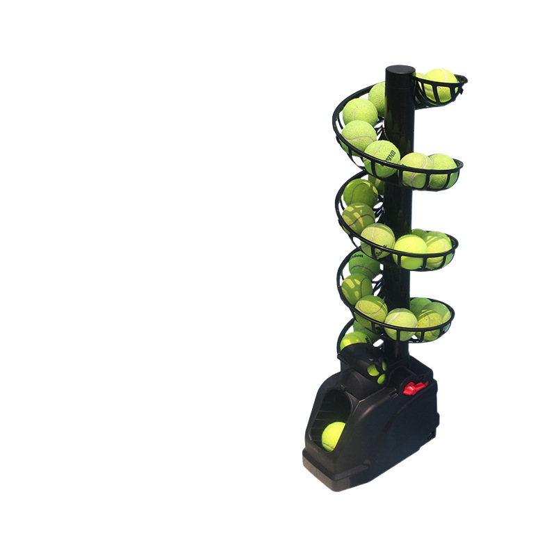 Tennis Self-Training Tennis Ball Throwing Machine Self-Service Single Person with Ball Catching Swing Practice Device Multi-Ball Training Ball Serving Machine