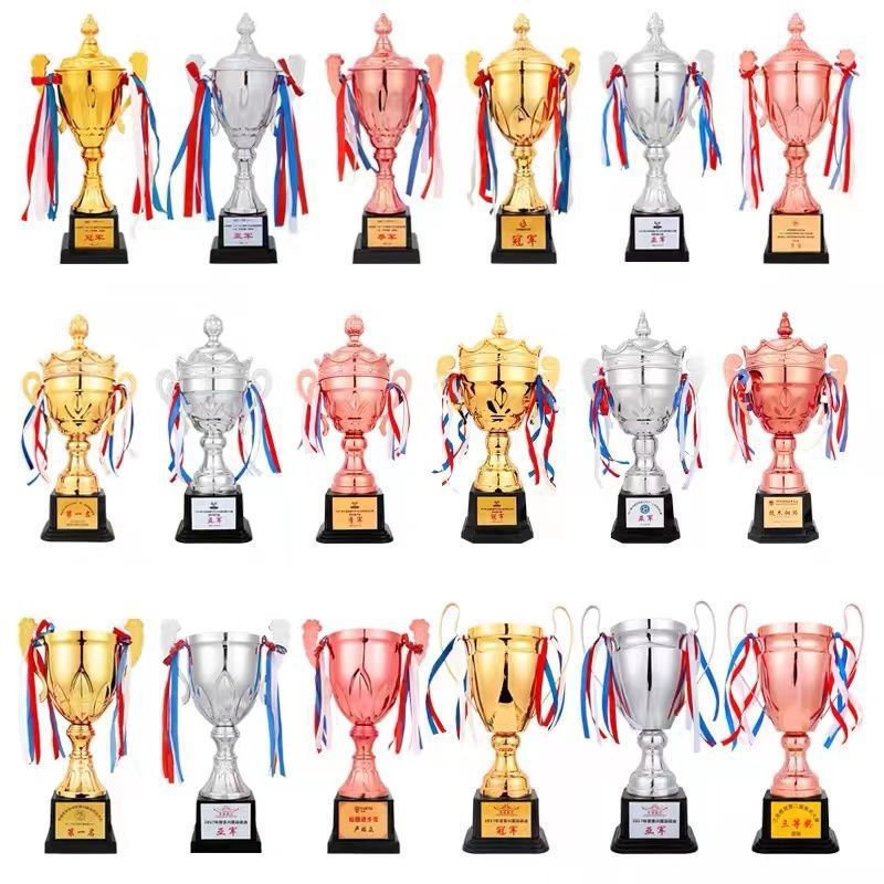 Trophy Creative Trophy Metal Custom Football Basketball Custom Engraving Competition Children's Primary School Sports Meeting Wholesale