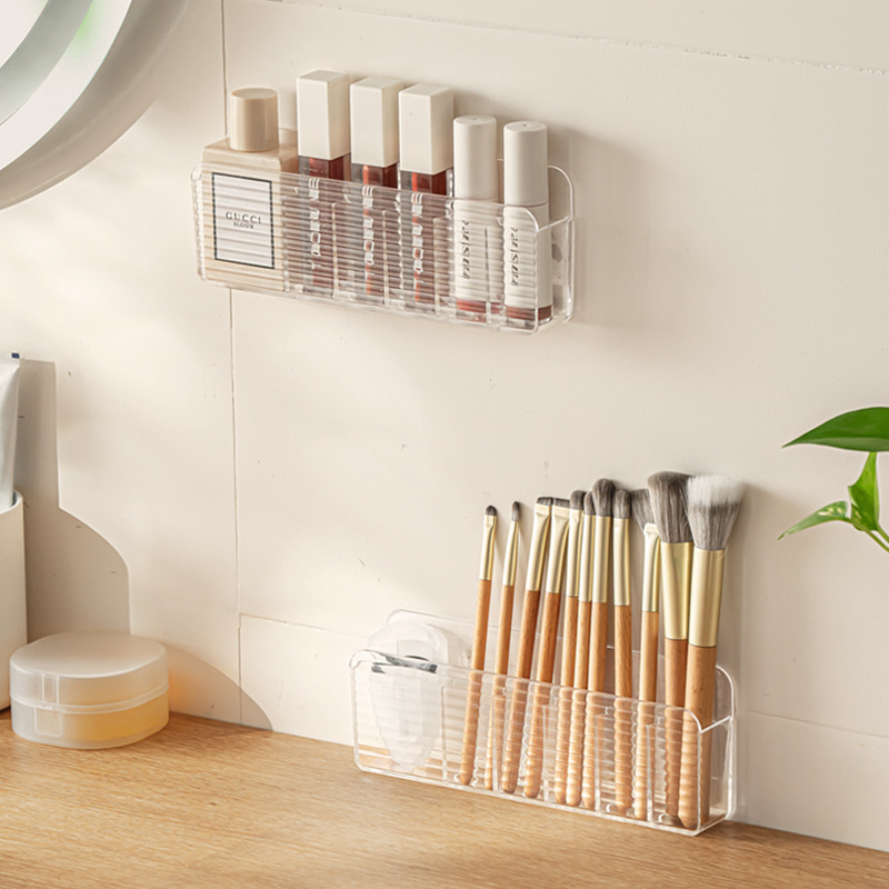 Nachuan wall-mounted lipstick storage box wholesale transparent high-grade makeup brush nail polish cosmetic storage box