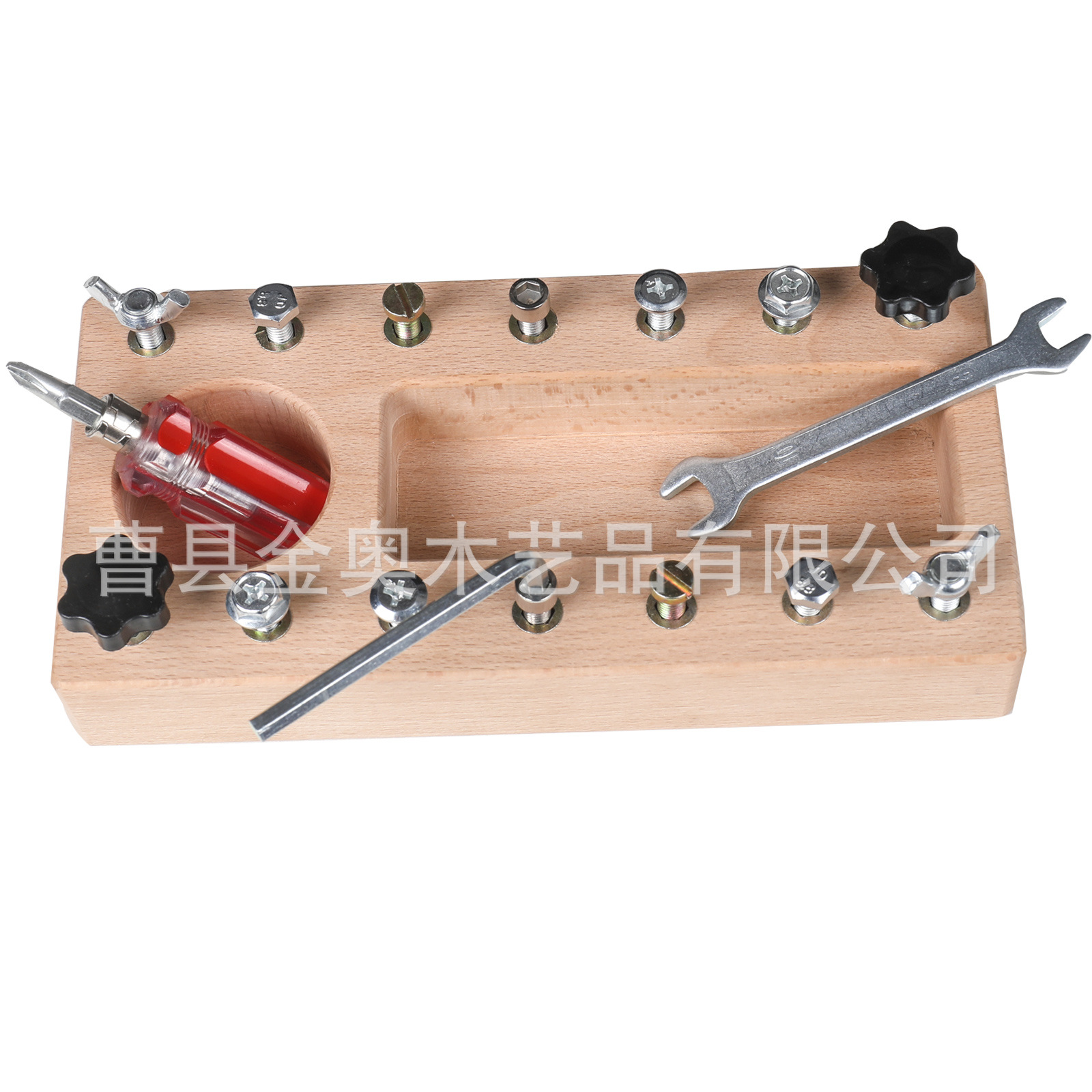 Amazon cross-border selling Montessori teaching aids children's early education educational training screw toy wooden nut combination