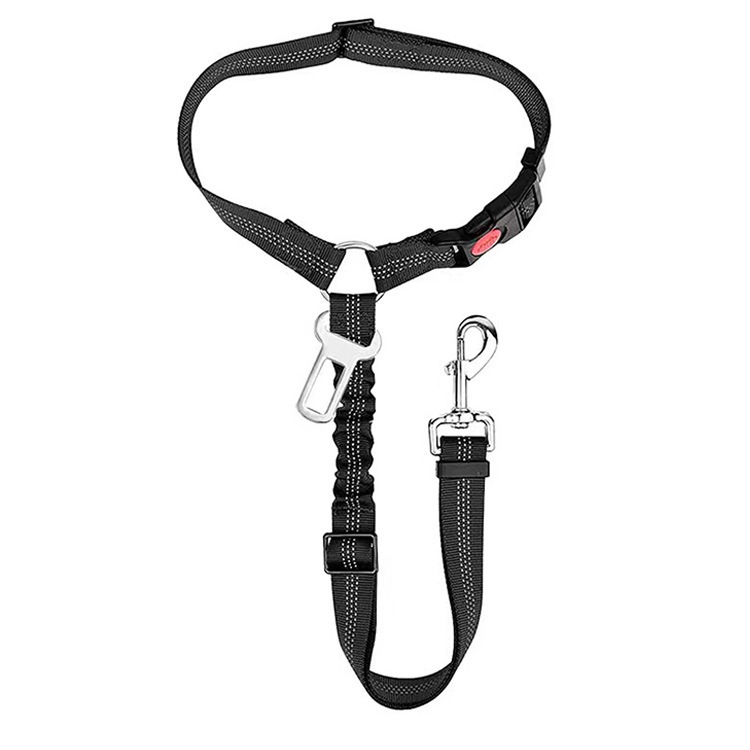 Pet Car Reflective Safety Belt, Dog Elastic Retractable Leash, Large Dog Anti-Shock Traction Rope for Car Use