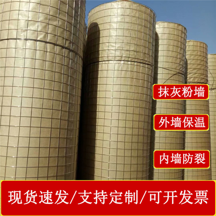 Steel Structure Galvanized Wire Mesh Plastering Interior and Exterior Wall Insulation Hanging Net Rock Wool Iron Wire Welded Mesh Plastering Wall Net