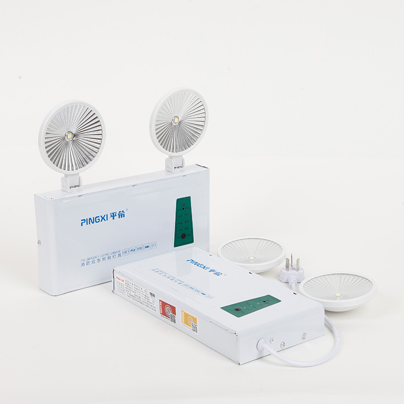 New National Standard Led Double Head Emergency Lamp Wall Emergency Lighting Lamp Multifunctional Safety Exit Lighting Lamp