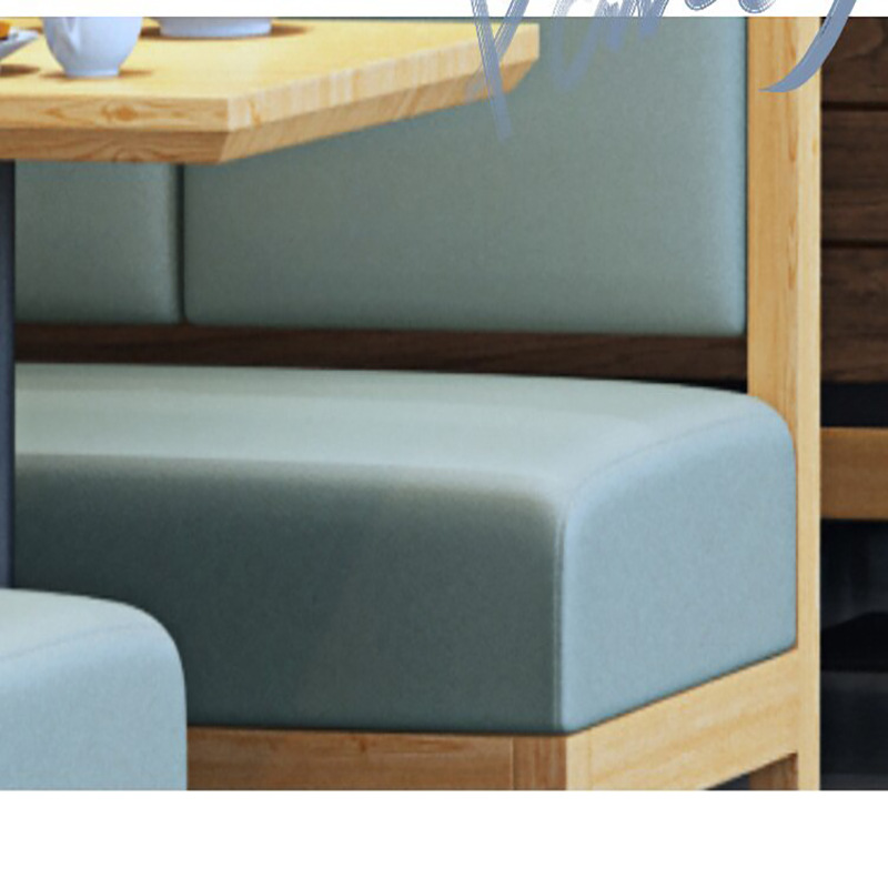 Simple Cafe Sofa Canteen Dining Bar Table and Chairs Theme Restaurant Milk Tea Shop Dessert Shop Western Restaurant Booth Sofa
