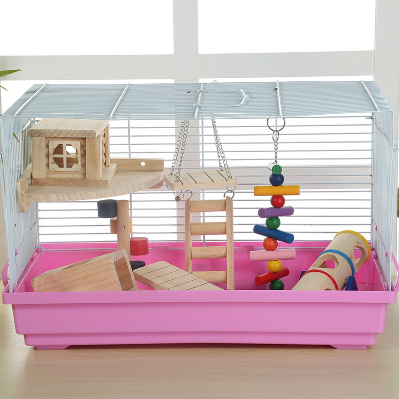 Hamster Totoro Toy Wooden Seesaw Pedal Platform Swing Climbing Ladder Wooden House Slide Rainbow House Wine Barrel Springboard