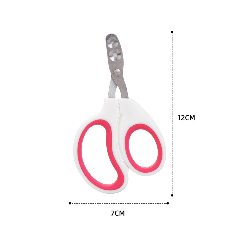 Pet Stainless Steel Nail Clippers for Cats and Dogs, Round-Head Nail Clippers, Double-Hole Blade, Small Blind Scissors, Beauty Supplies Wholesale