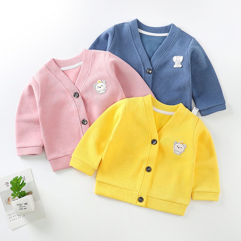 Children's Knitted Sweater Boys and Girls Autumn and Winter Baby Outwears Children's Sweater Cardigan Cross-Border