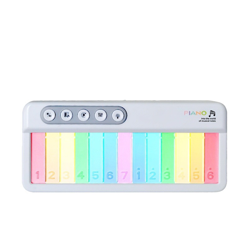 Cross-border new rainbow lighting electronic piano touch screen music box educational early education children's musical instruments piano music toys