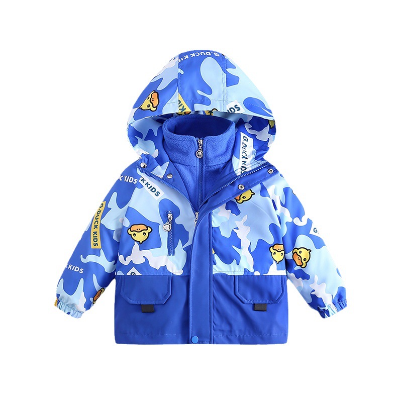Little Yellow Duck Children's Jacket New Three-In-One Suit Boys Girls Spring and Autumn Children's Clothing Baby Kindergarten
