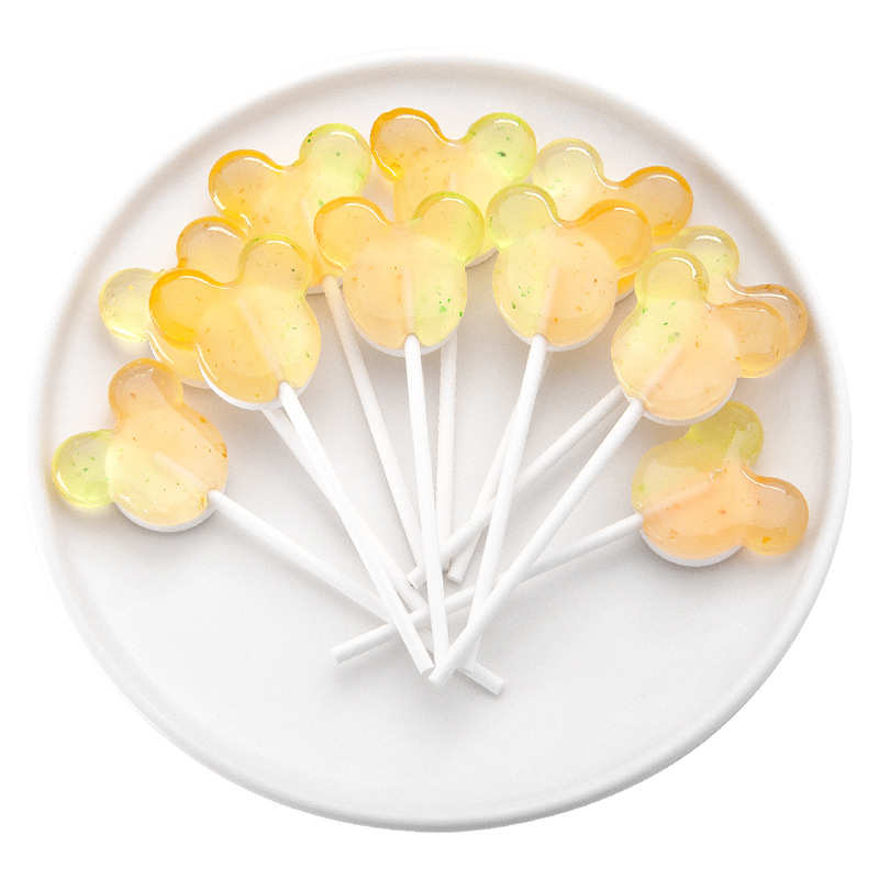 Disney double flavor lollipop strawberry bear Children's Day cartoon packaging wedding candy fruit hand gift snack