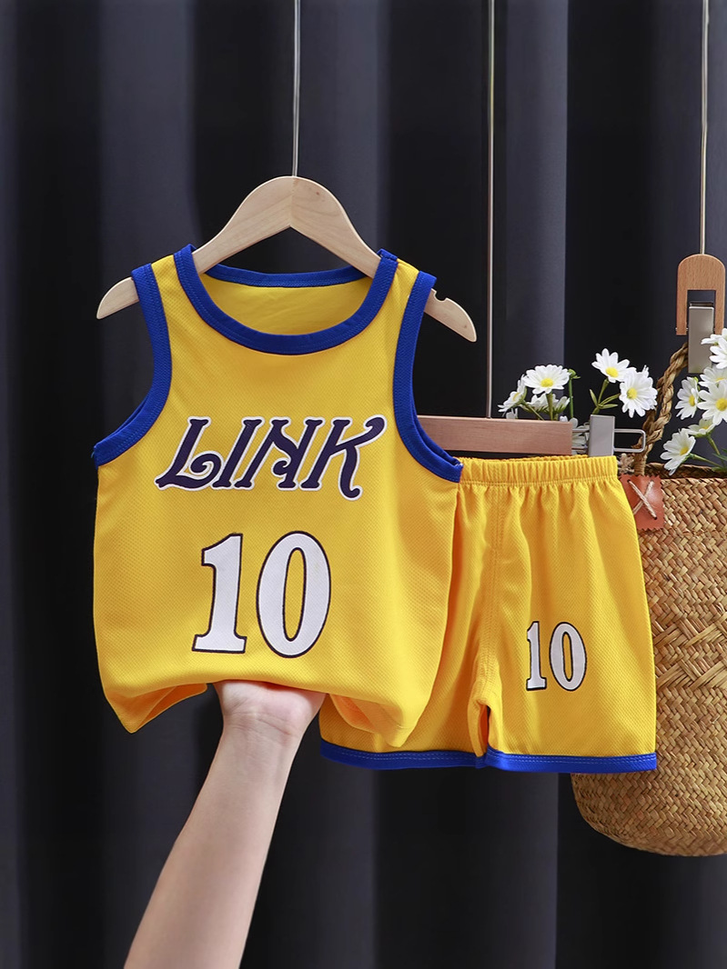 Новая детская одежда, летние быстро высыхающие спортивные костюмы для мальчиков, безрукавные футболки и шорты