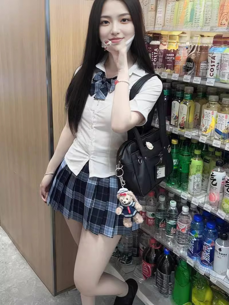 Оригинальная JK униформа, летняя юбка, рубашка для девушек