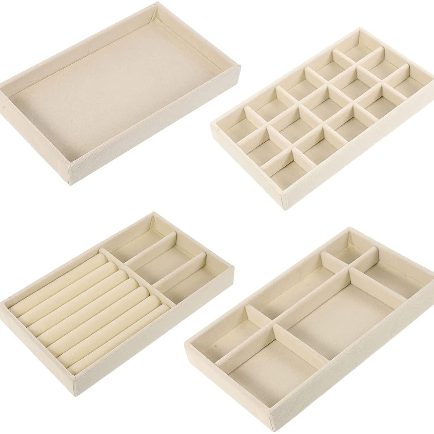 Jewelry display storage box desktop finishing makeup storage plate earrings bracelet ring storage rack