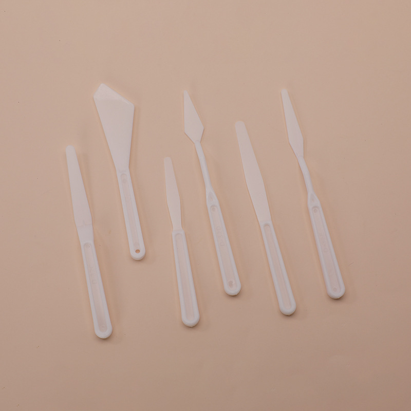 Coloring Tools Student Plastic Handle Art Scraper Set Gouache Acrylic Painting Watercolor Gouache Oil Painting Palette Knife