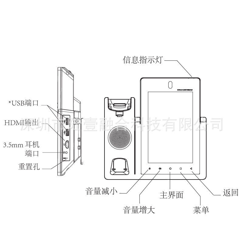 Grandstream Android11 Classy Smart Video Ip Phone Gxv3470 Network Phone
