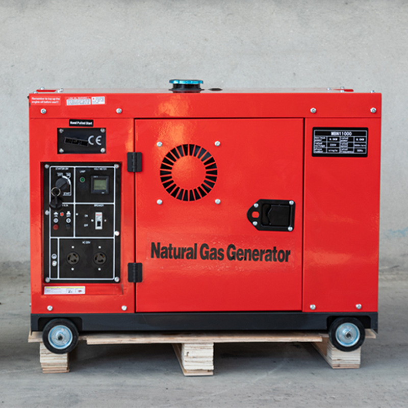 Natural gas generator 220v single phase small household mobile 380v three phase factory site mine 10kw