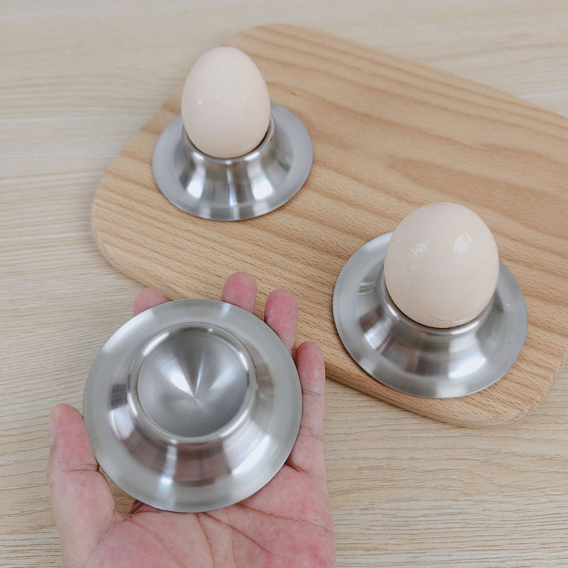 Export quality 304 stainless steel egg tray household kitchen egg holder hotel buffet egg cup western style