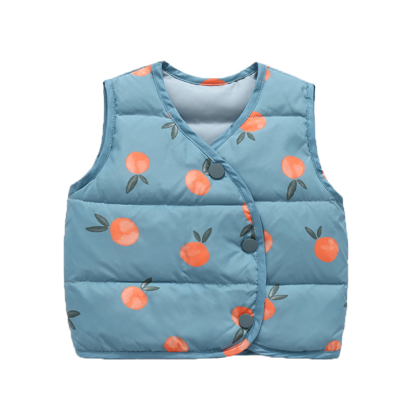 Children's Down Vest Lightweight Vest GB 90 White Duck Down Warm Inner Tank for Boys and Girls Baby Infant Vest