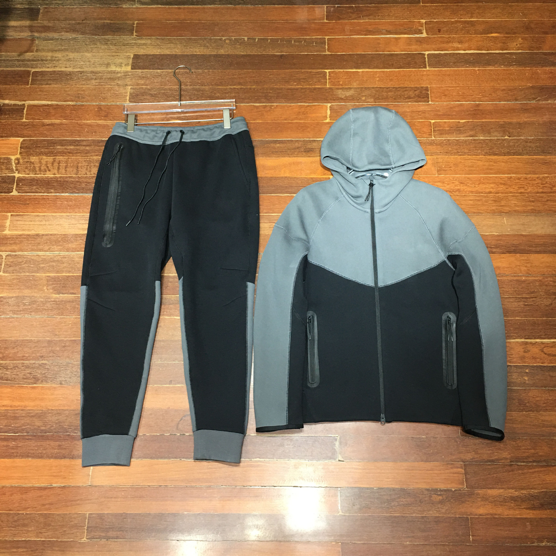 Spring and Autumn 2024 New Sports suit Men's Knitted Casual Hooded Cardigan 922 Jacket and 002 Sweatpants