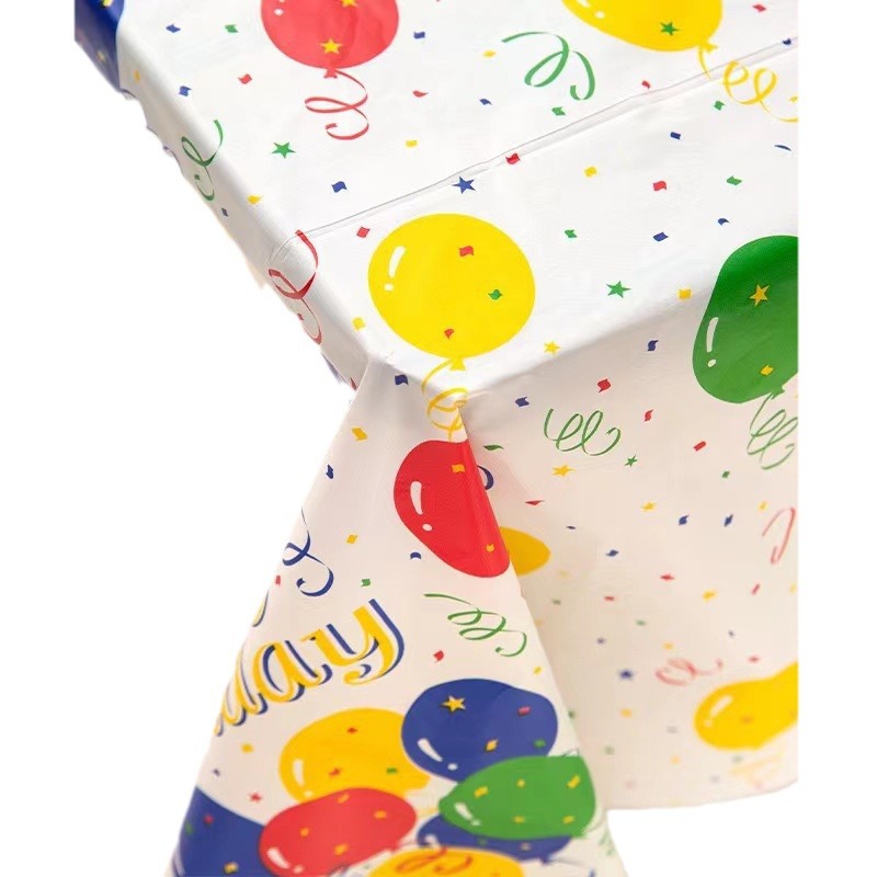 Cross-border spot disposable tablecloth birthday tablecloth plastic tablecloth wholesale wind Party tablecloth picnic dessert tablecloth