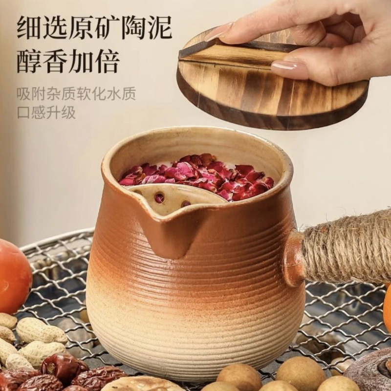 Набор для заваривания чая с печкой, чайник, домашние аксессуары, керамический чайник для молочного чая, чайник, угольная печь, набор для жарки молока