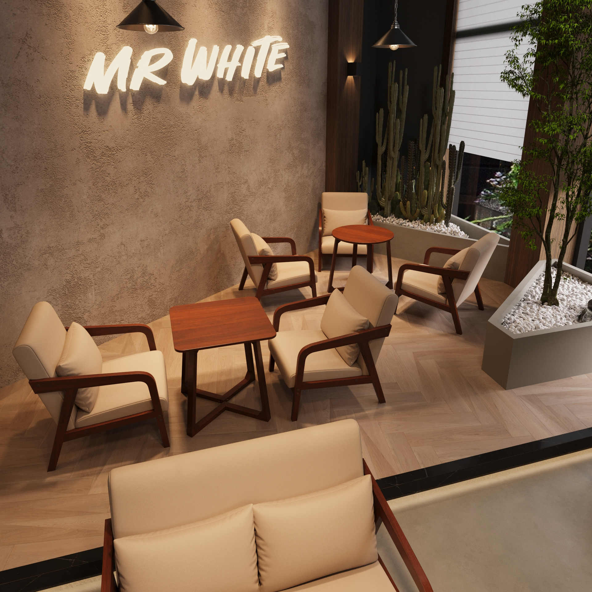 Кафе для интернет-знаменитостей, стол и стулья из массива дерева, удобное японское кресло, высококачественный бар