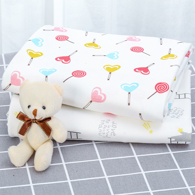 Cotton Printed Fabric 40 Count Pure Cotton Spot Wholesale Textile Cloth Baby Knitted Clothing Fabric Floral