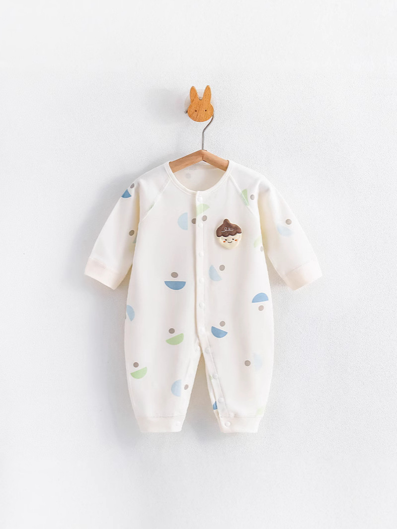 Four Seasons Newborn Baby Jumpsuit Spring and Autumn New Pure Cotton Baby Clothes 0-12 Months Boneless Romper Suit