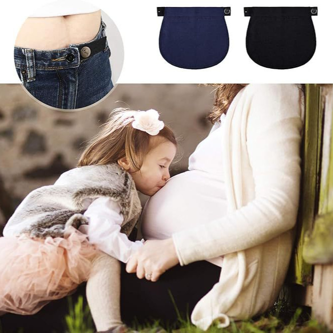 Cross-border knitted stretch cotton pregnant women's pants waist expansion with fat belly expansion pants extender