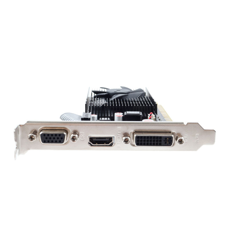 New GT210 1g 64BIT small chassis all-in-one desktop computer graphics card dual screen bright machine knife card half height