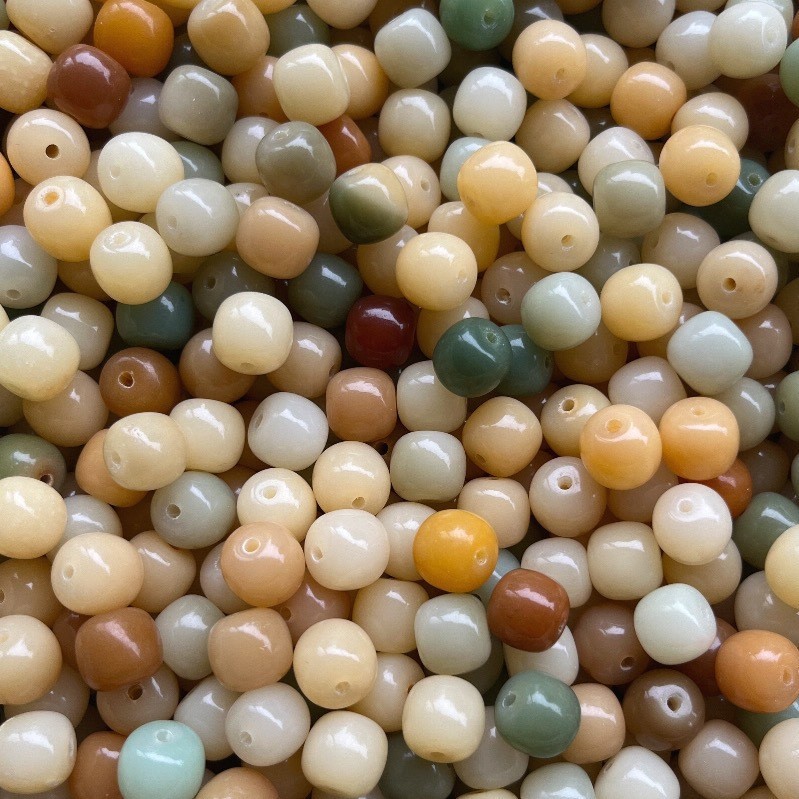 Natural Bodhi Loose Beads Original Ecological Multi-Treasure Bodhi Root Wrapped Around the Finger Soft Play DIY Bodhi Seed Loose Beads Cinnabar Red