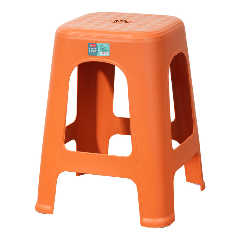 Thickened Plastic Stool for Home Living Room Stackable Dining Table High Stool Simple Non-slip Rubber Stool Spare Can Be Printed