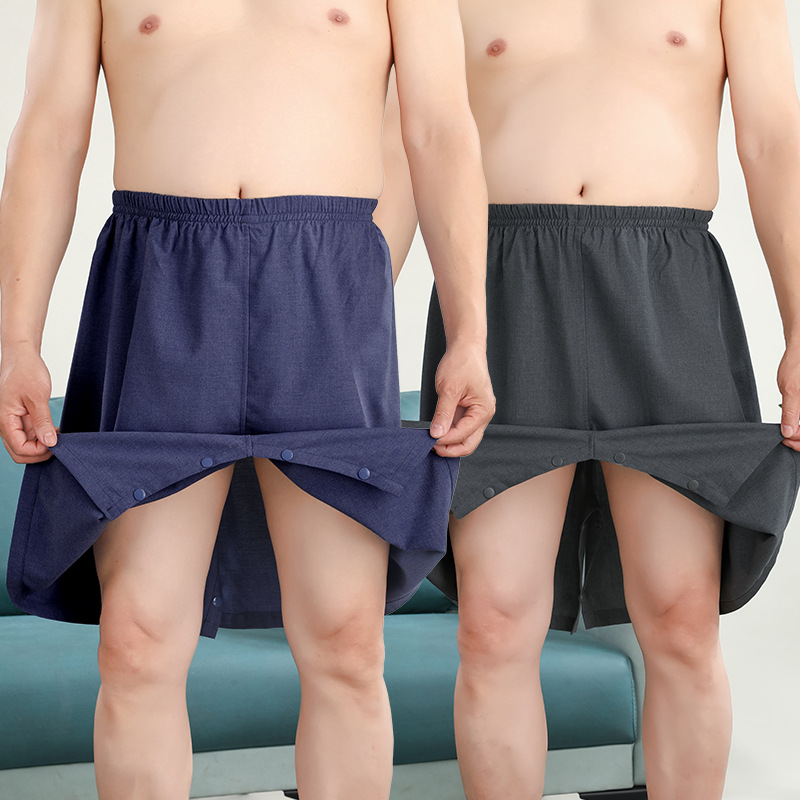 Beauty Bath Yaxin Bath Pants Sweatshirt Short Pants Men's and Women's Sauna Oil Pants Foot Therapy Bath Side Button Shorts