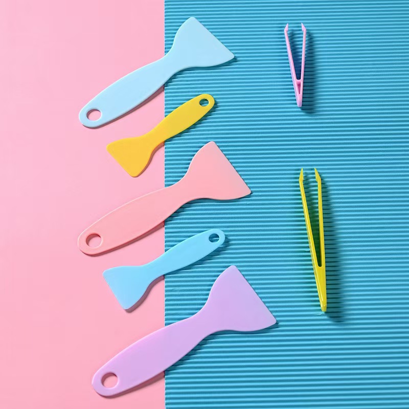 Macaron Hand Account Color Goo Card Plastic Tweezers Nail Art Sticker Diamond Painting Pointed Potato Quiet Book Tweezers