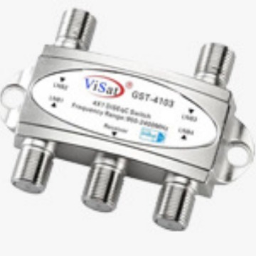 Коммутатор спутникового ТВ DiSEqC2.0 4x1, четырехвходной переключатель GST-4103