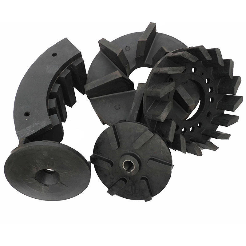Rubber Impeller Mortar Pump Lifting Impeller Cover Mining Rubber Lined Pump Accessories Wear-Resistant Flotation Machine Impeller