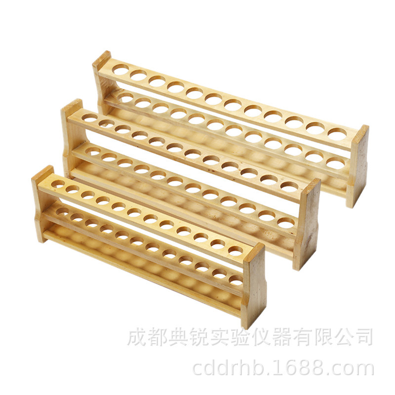Wooden Tube Rack 6 Holes 12 Holes Wooden Colorimetric Test Tube Rack 10Ml25Ml50Ml100Ml Teaching Chemistry Experiment