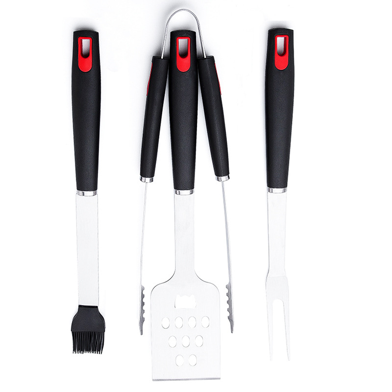 Amazon Hot Sale Stainless Steel BBQ Tools Set Home Outdoor BBQ Tools Combination PP Handle Baking Tool