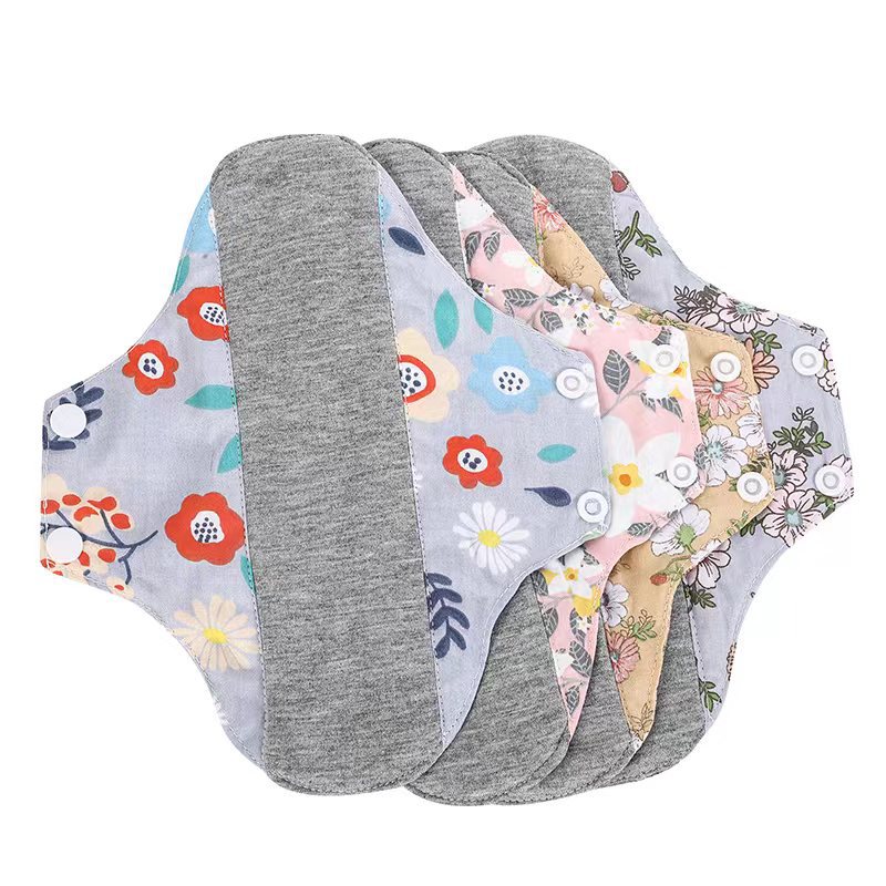 Pure Cotton Antibacterial Graphene Washable Pads, Breathable and Leak-Proof with Wings