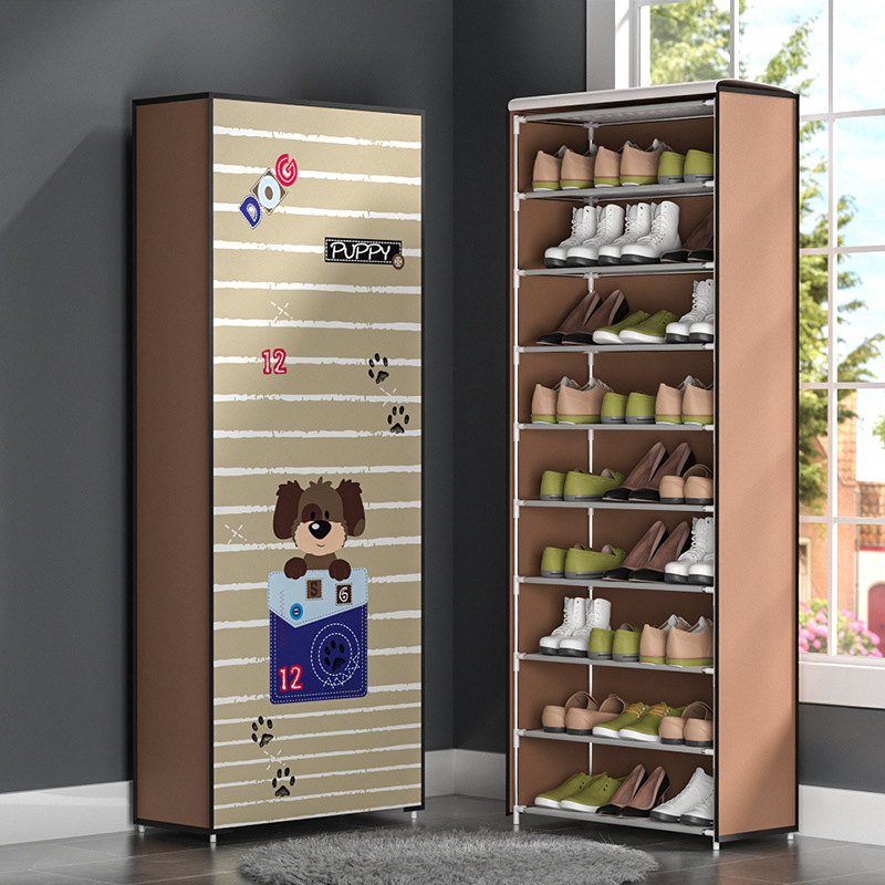 Shoe Rack Dust Cover Multi-layer Rack Outer Cover Simple Door Cloth Cover Storage Shoe Cabinet Household Indoor Good-looking Economical