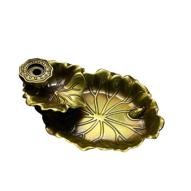 Alloy Antique Creative Backflow Incense Lotus Pond Backflow Incense Burner Home Tea Ceremony Indoor Sandalwood Zen Wonderland Viewing