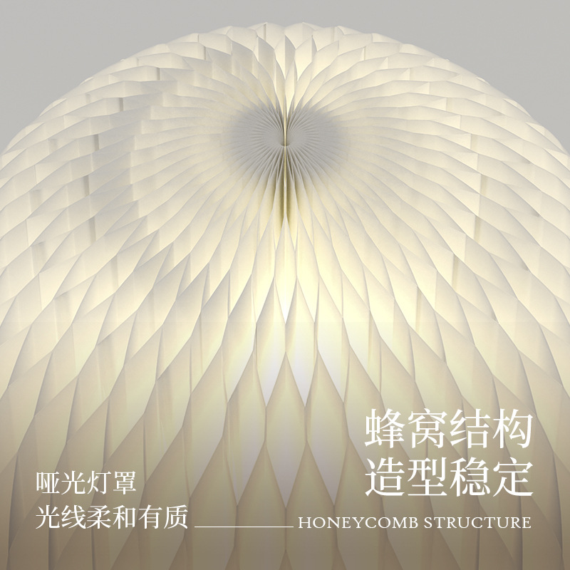 Eighteen Paper Table Lamp Creative Bedroom Bedside Lamp Simple Nordic Table Lamp Ins Internet Celebrity Dimmable Spherical Atmosphere Lamp