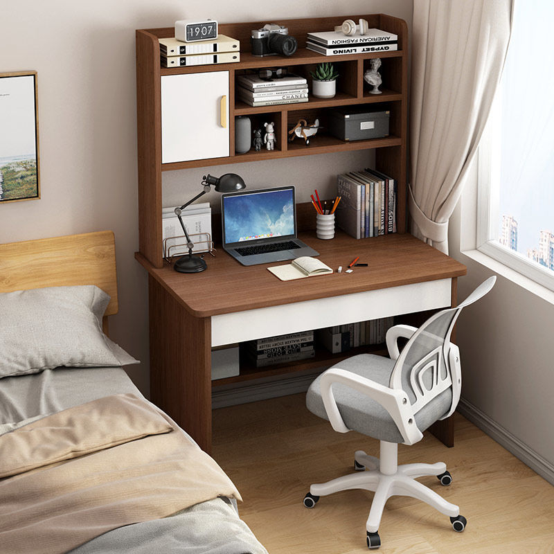 Junior Senior high school Student's Special Study Desk Bedroom Desk Simple Modern Home Desktop Integrated Bookshelf Computer Desk