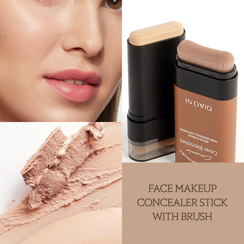Cross-border Tioni Eraser Foundation Stick Amazon with Brush 5 Color 20g Water Run Light Concealer Foundation