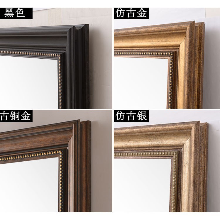 Custom hotel mirror frame mirror photo frame European furniture bathroom mirror wall hanging bathroom mirror home bathroom mirror