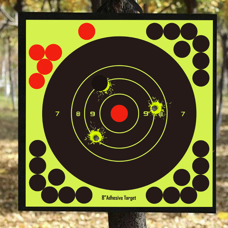 Amazon Ebay Export Shooting Target Label Fluorescent Color Shooting Splash Target Paper Bow and Arrow Aiming Target Paper