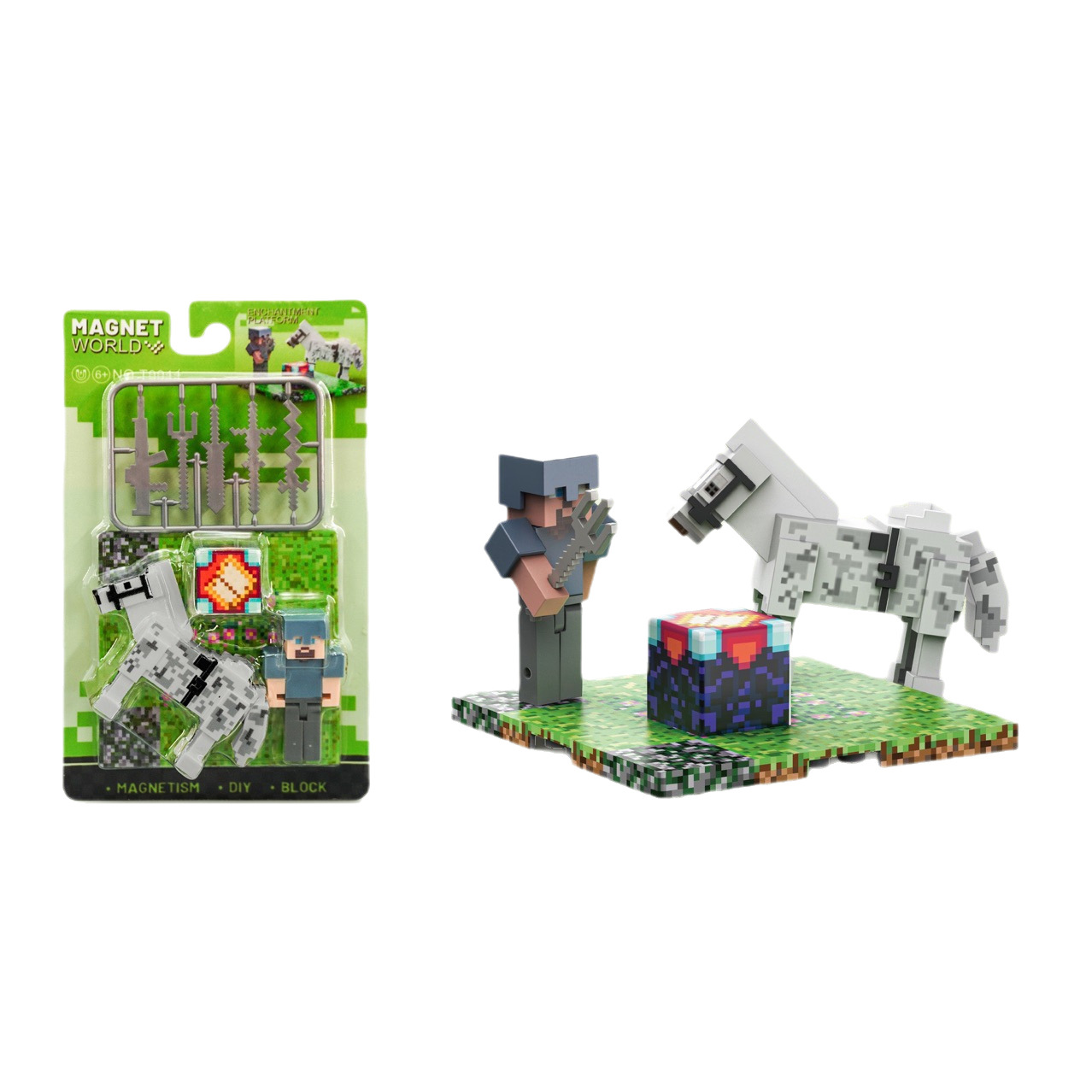 New Foreign Trade Cross-Border Toys: My Mini Game World Magnetic Blocks Puzzle Interactive Building Blocks