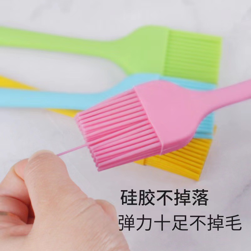 Large Silicone Oil Brush Integrated Silicone Scraper Barbecue Brush High Temperature Resistant Baking Small Brush Food Grade Spatula